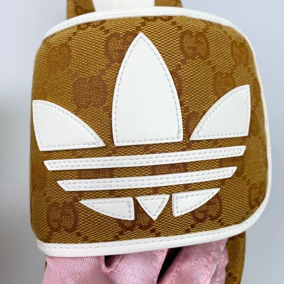 NIB Gucci X Adidas Men's Slide Sandal In Brown US 9 - Picture 9 of 11